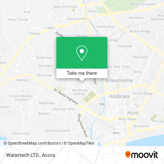 Watertech LTD. map