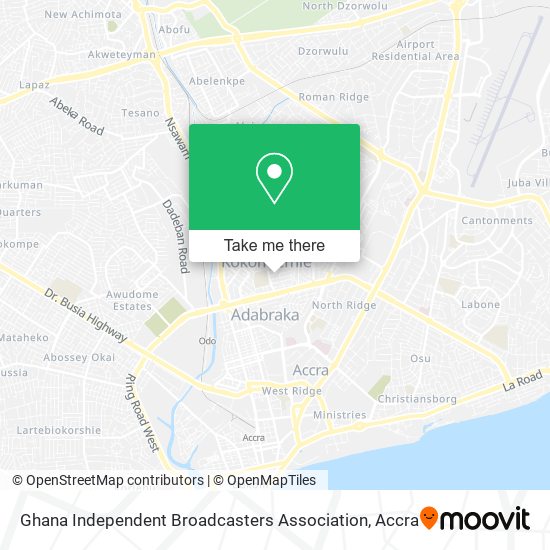 Ghana Independent Broadcasters Association map