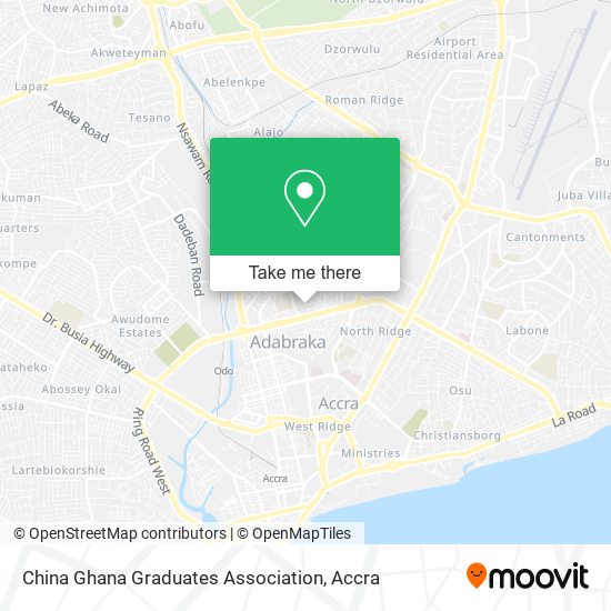 China Ghana Graduates Association map