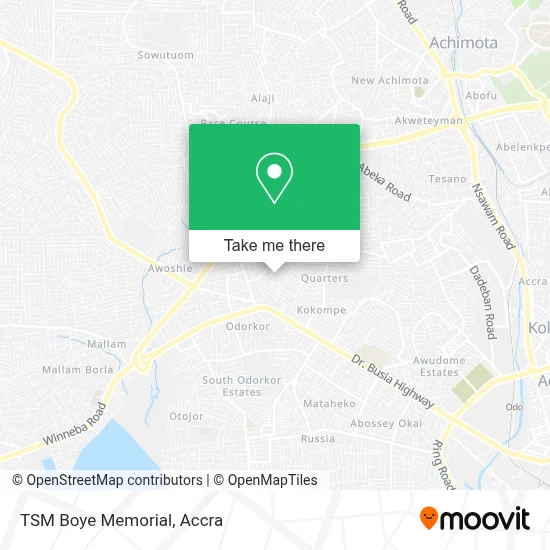 TSM Boye Memorial map