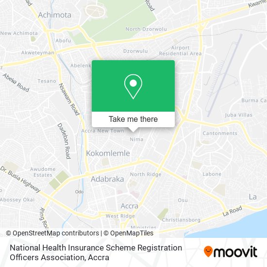 National Health Insurance Scheme Registration Officers Association map