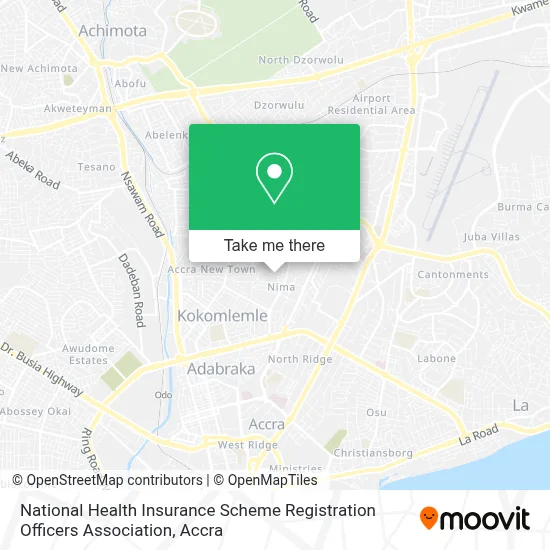 National Health Insurance Scheme Registration Officers Association map