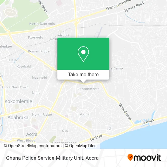 Ghana Police Service-Military Unit map