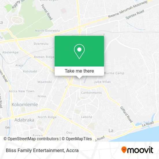 Bliss Family Entertainment map