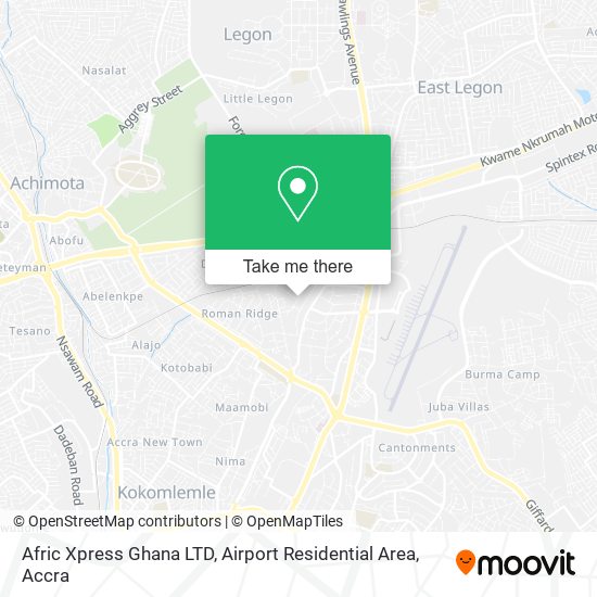 Afric Xpress Ghana LTD, Airport Residential Area map