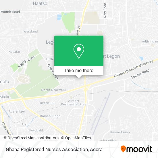 Ghana Registered Nurses Association map