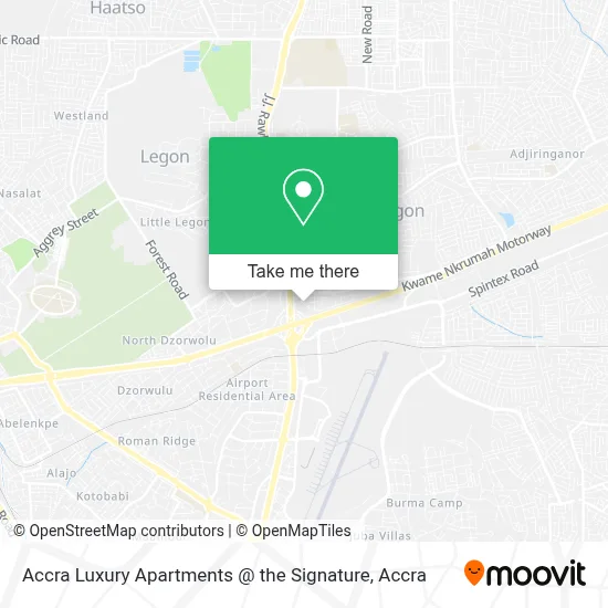 Accra Luxury Apartments @ the Signature map