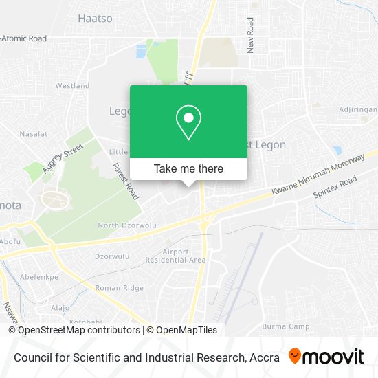 Council for Scientific and Industrial Research map