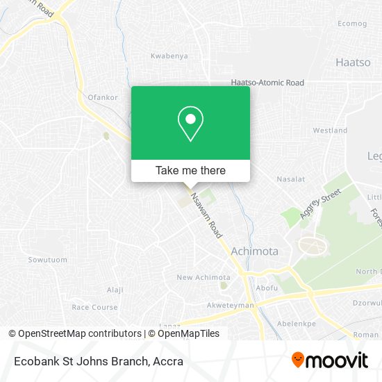 Ecobank St Johns Branch map