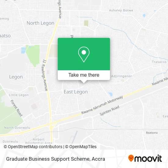 Graduate Business Support Scheme map