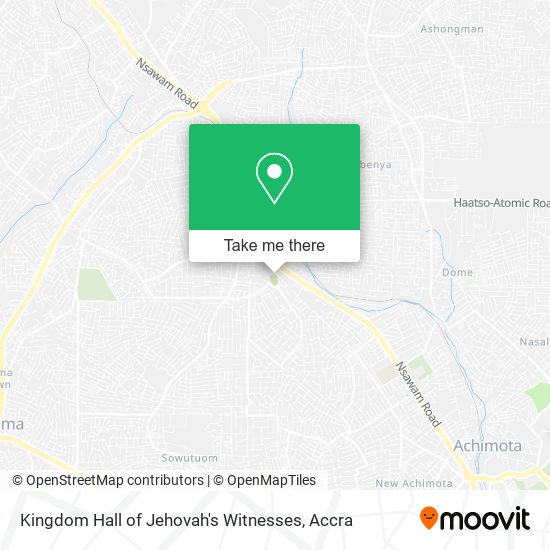 Kingdom Hall of Jehovah's Witnesses map