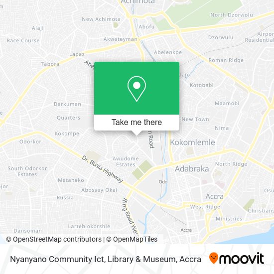 Nyanyano Community Ict, Library & Museum map