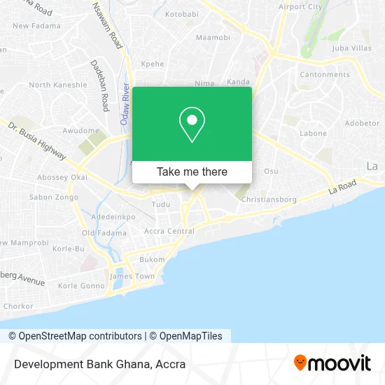 Development Bank Ghana map