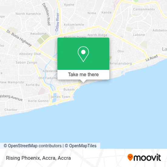 Rising Phoenix, Accra map