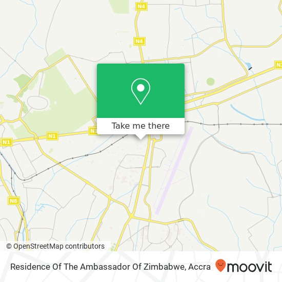 Residence Of The Ambassador Of Zimbabwe map
