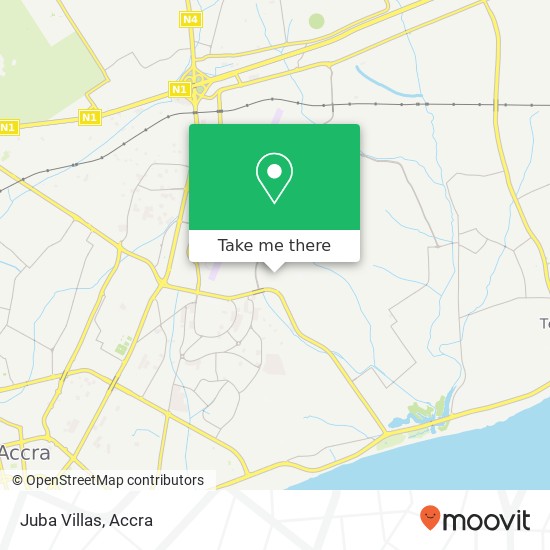Juba Villas map