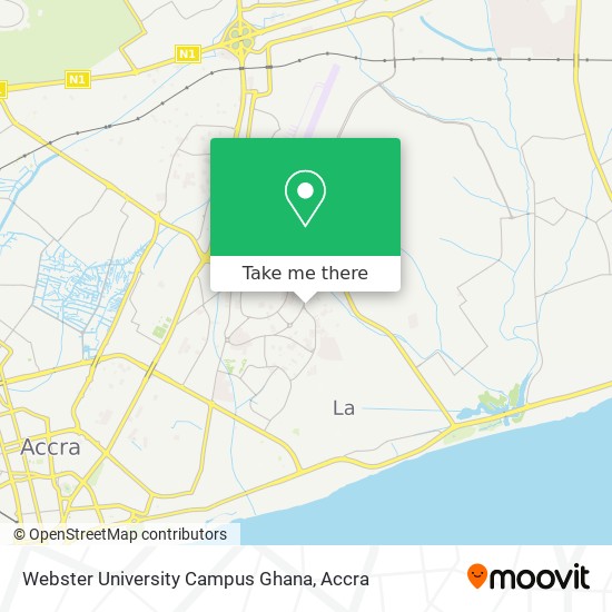 Webster University Campus Ghana map