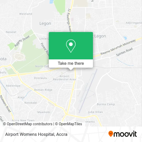 Airport Womens Hospital map