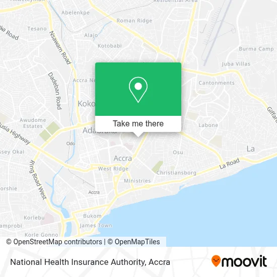 National Health Insurance Authority map