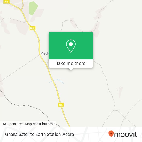 Ghana Satellite Earth Station map