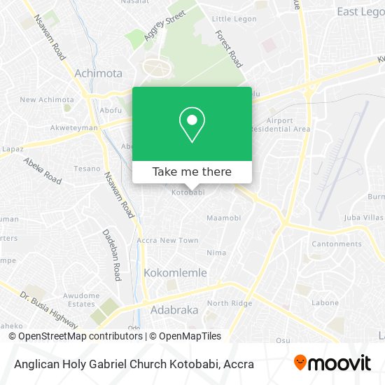 Anglican Holy Gabriel Church Kotobabi map