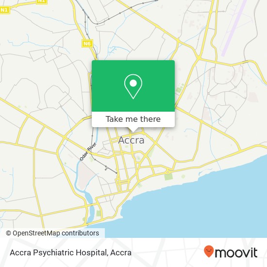 Accra Psychiatric Hospital map