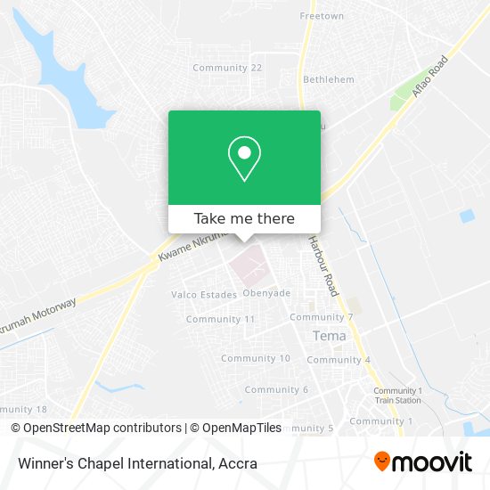 Winner's Chapel International map