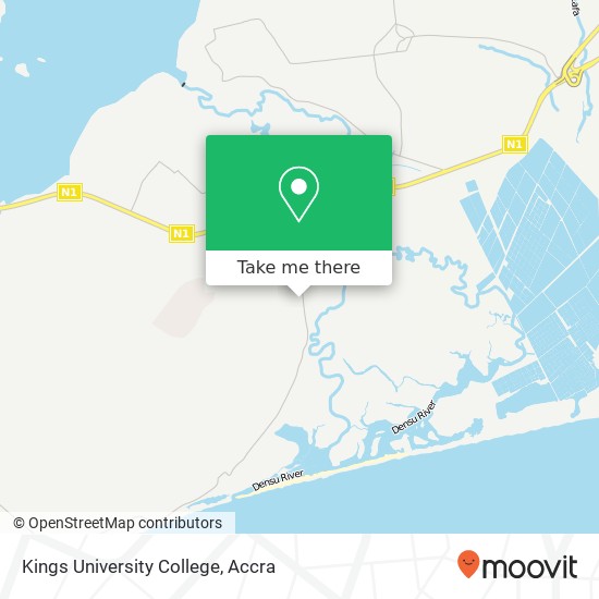 Kings University College map