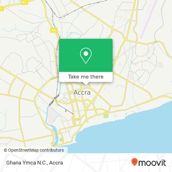 Ghana Ymca N.C. map