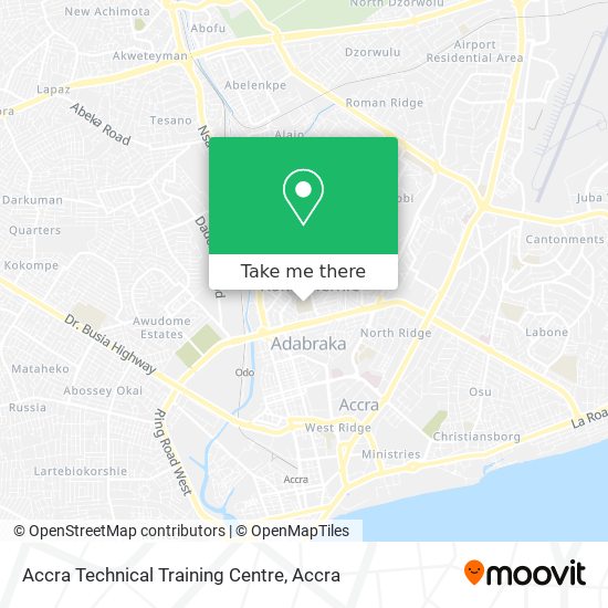 Accra Technical Training Centre map