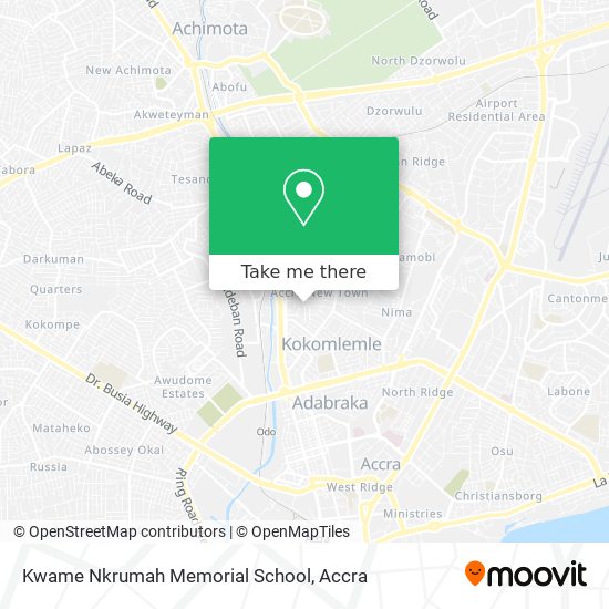 Kwame Nkrumah Memorial School map