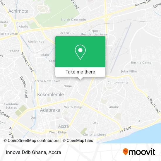 Innova Ddb Ghana map