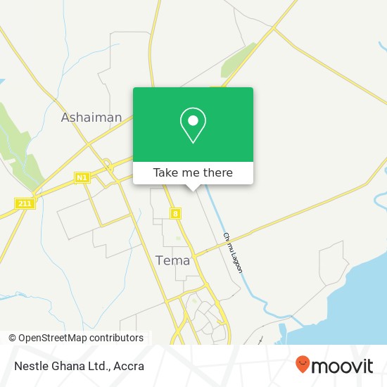 Nestle Ghana Ltd. map