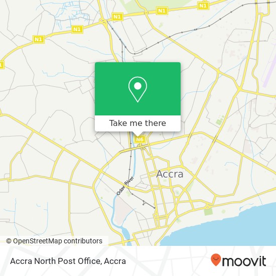Accra North Post Office map
