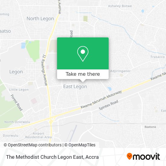 The Methodist Church Legon East map