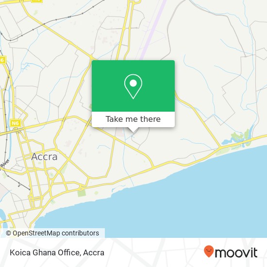 Koica Ghana Office map