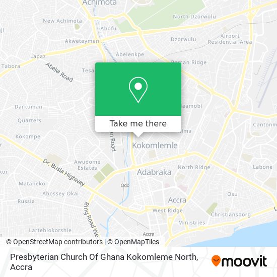 Presbyterian Church Of Ghana Kokomleme North map