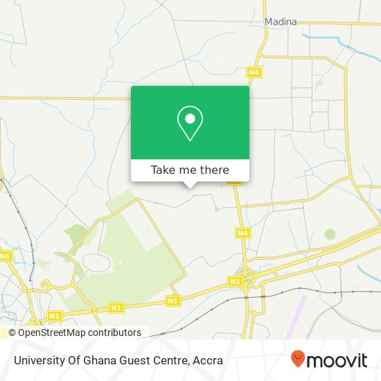 University Of Ghana Guest Centre map