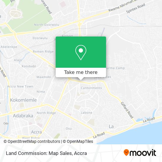 Land Commission: Map Sales map