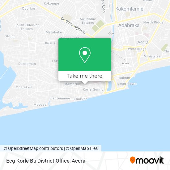 Ecg Korle Bu District Office map