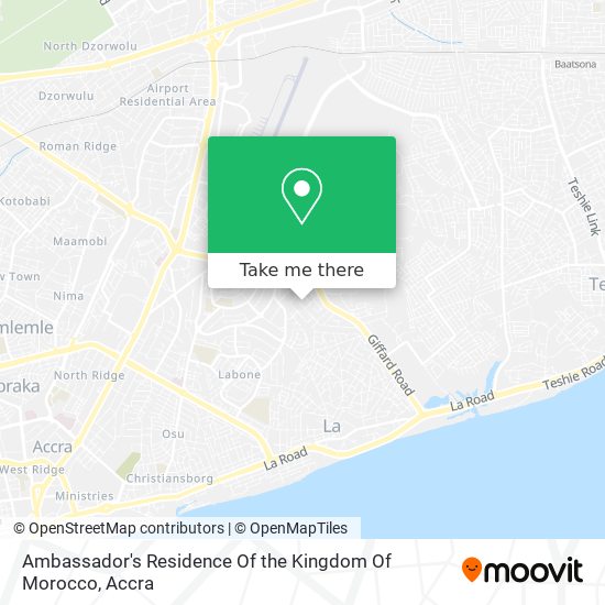 Ambassador's Residence Of the Kingdom Of Morocco map