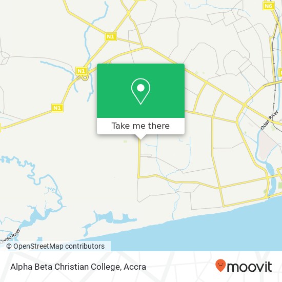 Alpha Beta Christian College map