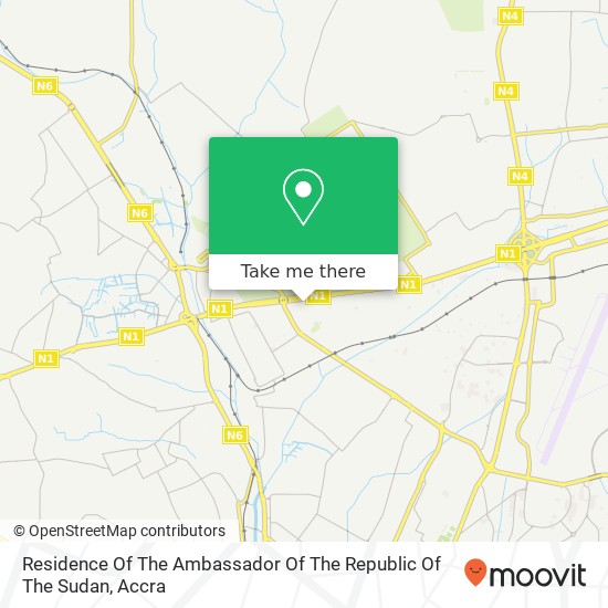 Residence Of The Ambassador Of The Republic Of The Sudan map