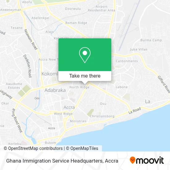 Ghana Immigration Service Headquarters map