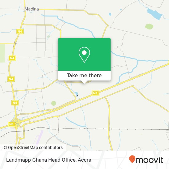 Landmapp Ghana Head Office map