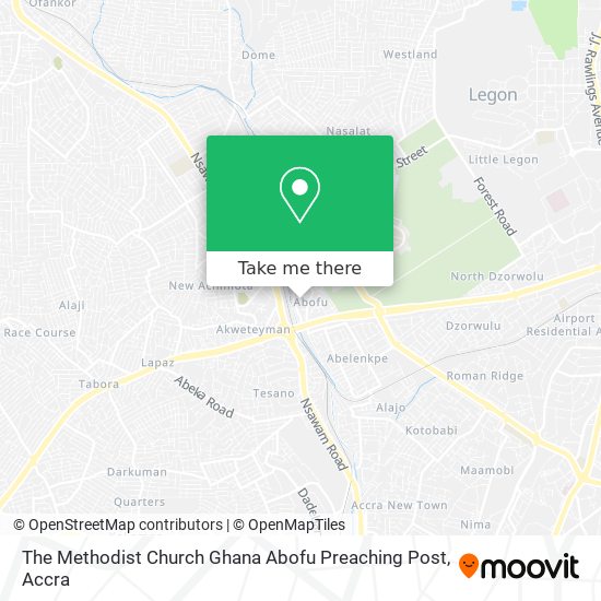 The Methodist Church Ghana Abofu Preaching Post map