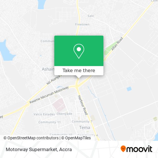 Motorway Supermarket map