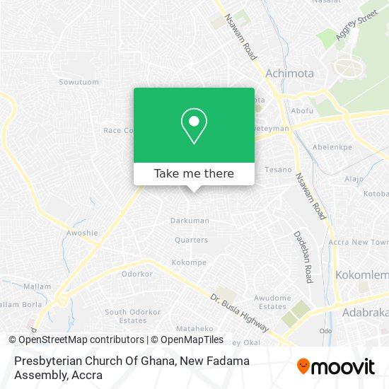 Presbyterian Church Of Ghana, New Fadama Assembly map