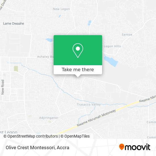 Olive Crest Montessori map