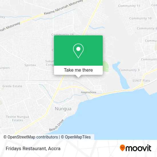 Fridays Restaurant map